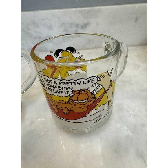 1978 McDonald's Glass Garfield Coffee Mugs (Lot of 3) - Picture 4 of 16